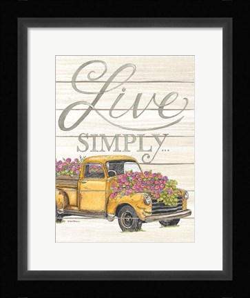 Framed Live Simply Print