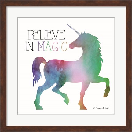 Framed Believe in Magic Unicorn Print