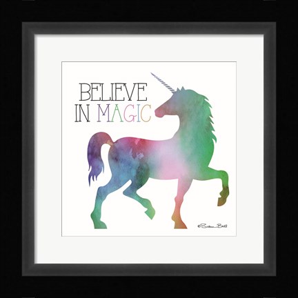 Framed Believe in Magic Unicorn Print