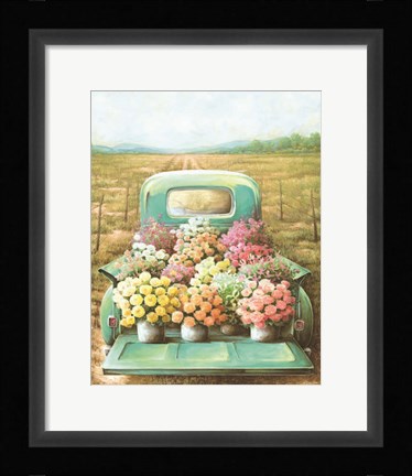 Framed Flowers for Sale Print