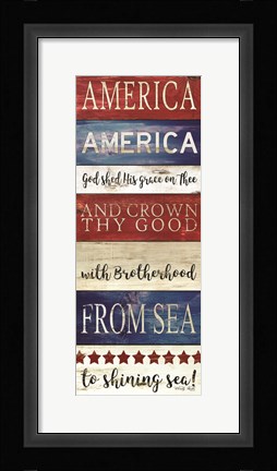 Framed America God Shed His Grace on Thee Print