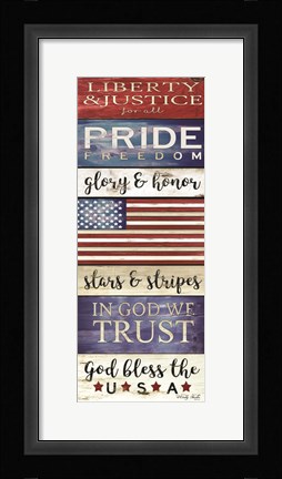 Framed God Bless the USA Print