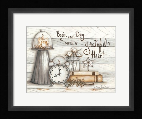 Framed Grateful Heart Print