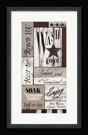 Framed Soak Your Cares Away Print