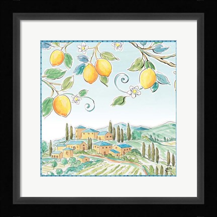 Framed Mediterranean Breeze IX Print