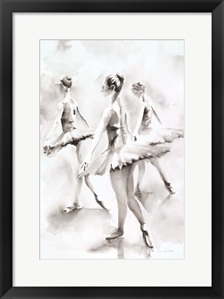 Framed Three Ballerinas Print