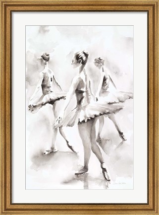 Framed Three Ballerinas Print