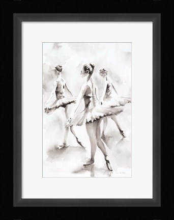 Framed Three Ballerinas Print