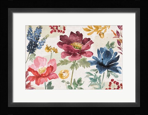 Framed Watercolor Fall I Print