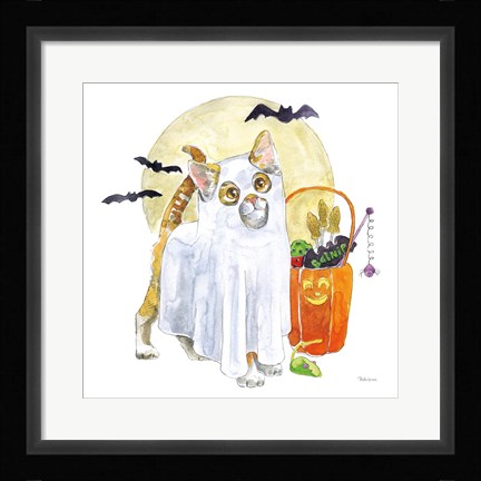 Framed Halloween Pets V Print