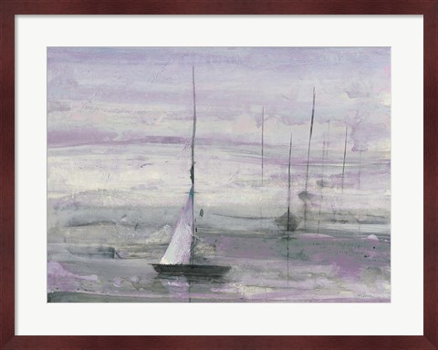 Framed Ice Sailing Purple Crop Print