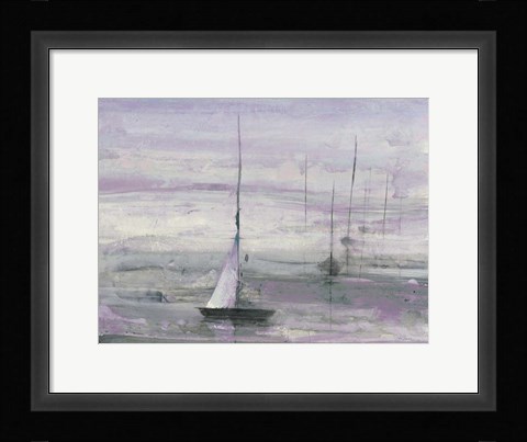 Framed Ice Sailing Purple Crop Print