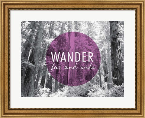 Framed Wander Far and Wide v2 Print