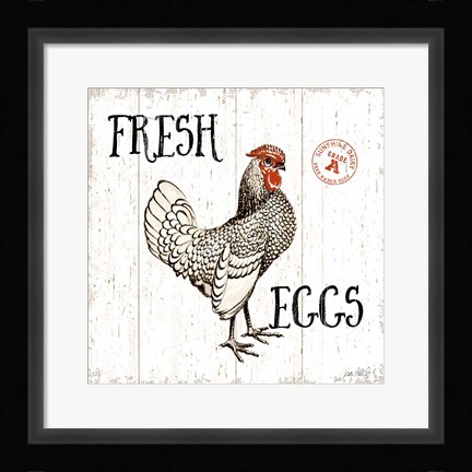 Framed Free Range Fresh IV Print