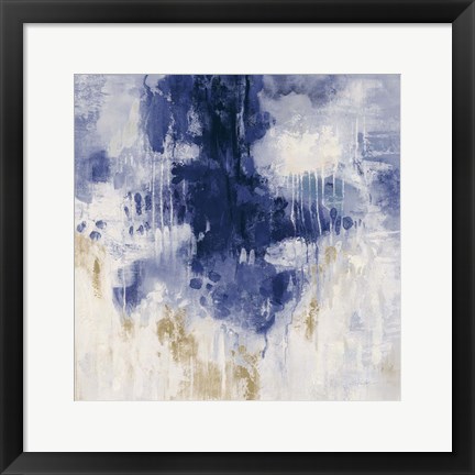 Framed Blue Rain Print