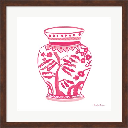 Framed Chinoiserie IV Pink Print