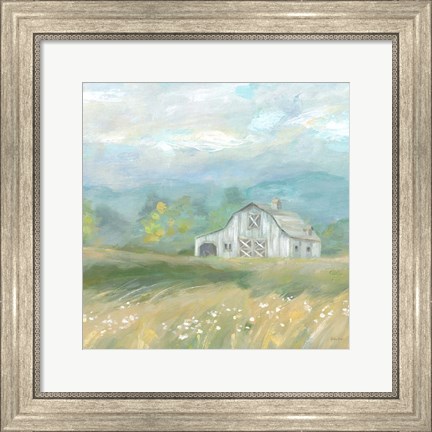 Framed Country Meadow Farmhouse Print