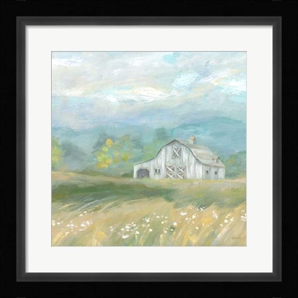 Framed Country Meadow Farmhouse Print