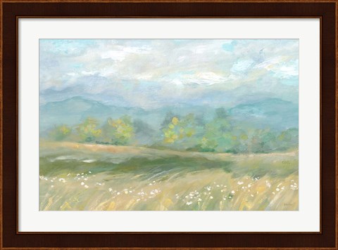 Framed Country Meadow Landscape Print