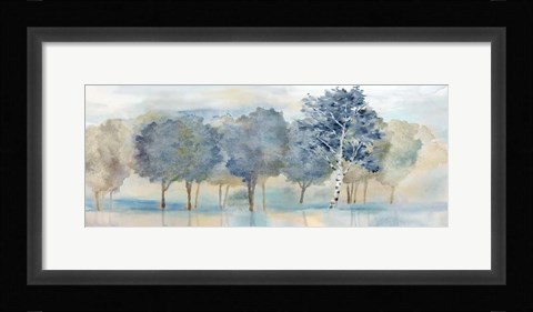 Framed Treeline Reflection Panel Print