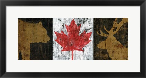 Framed Canada Trio Panel I Print