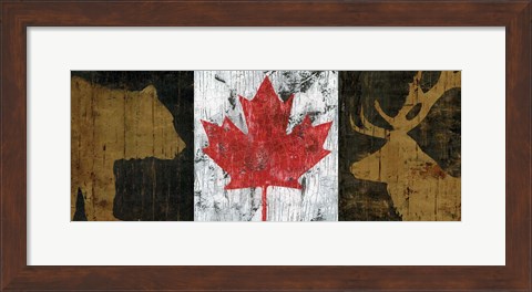 Framed Canada Trio Panel I Print