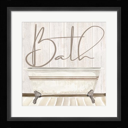 Framed Rustic Bath II Bath Print