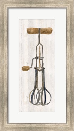 Framed Vintage Kitchen Egg Beater Print