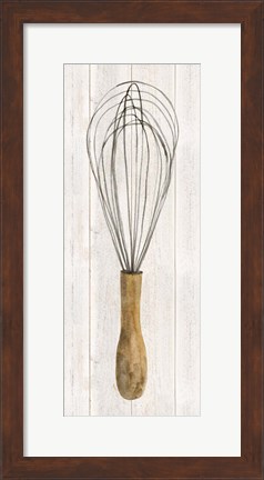 Framed Vintage Kitchen Whisk Print