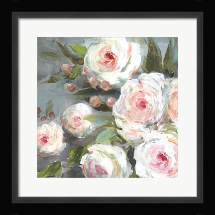 Framed Pink Blooms I Print