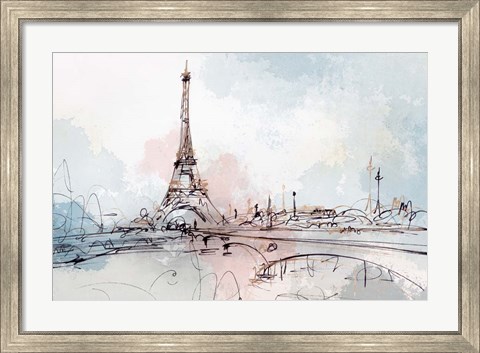 Framed Blushing Paris Print