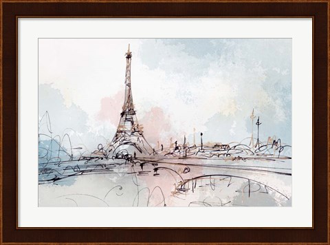 Framed Blushing Paris Print