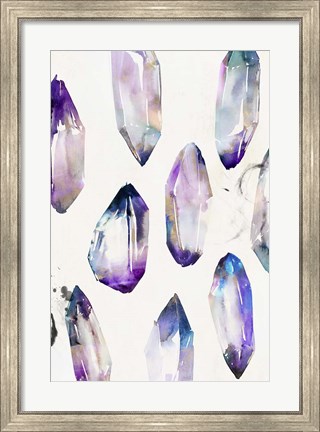 Framed Purple Gemstones II Print