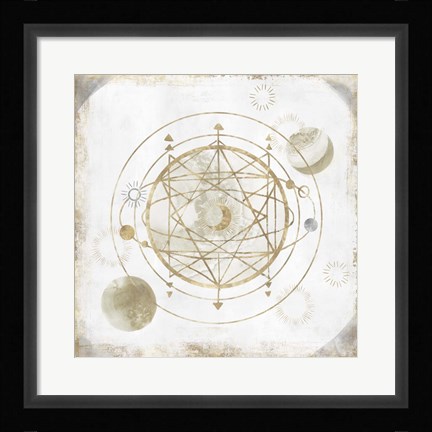 Framed Golden Galaxy II Print