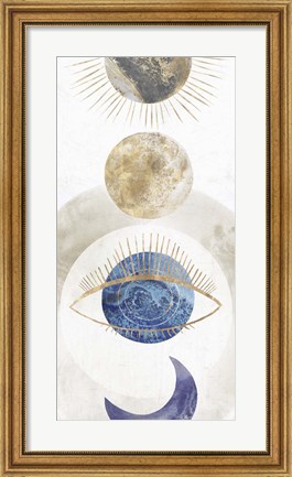 Framed Crescent Moon I Print