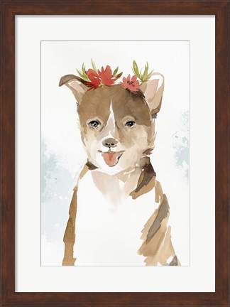 Framed Puppy III Print