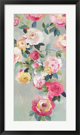 Framed Cascade of Roses III Print