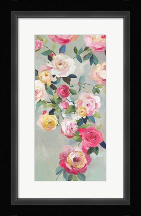 Framed Cascade of Roses III Print
