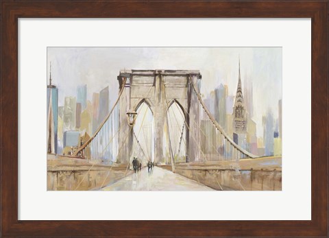 Framed Brooklyn Bridge Walkway Print