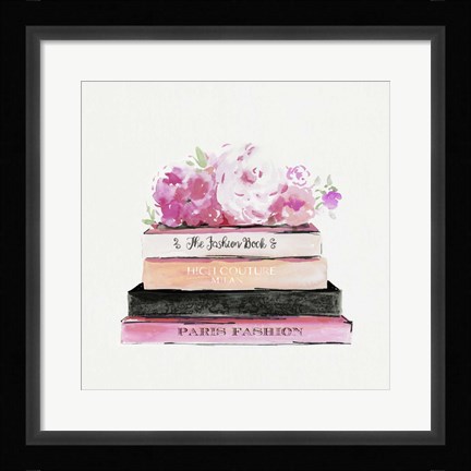 Framed Fashion Books Print