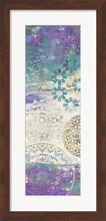 Framed Purple Mosaic I Print