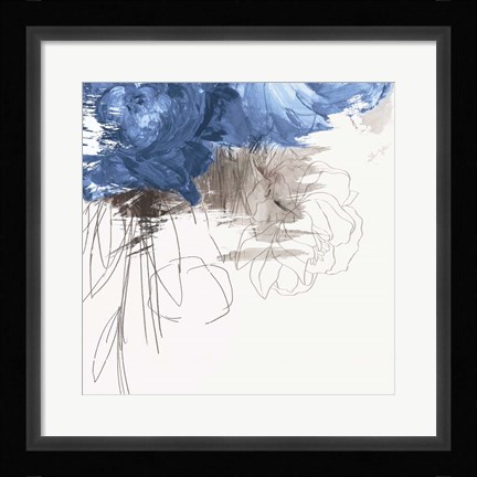 Framed Crimson Lust III Indigo Print