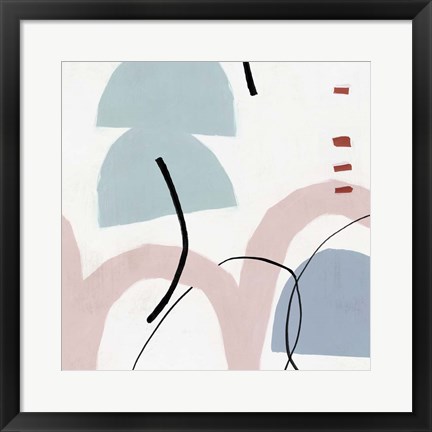 Framed Elasticity II Blush Print