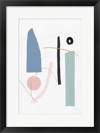 Framed Precision I Blush Print