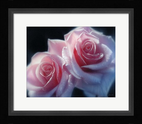 Framed Roses - Pink Pair Print