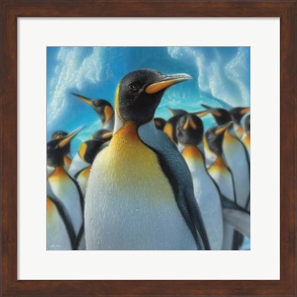 Framed Penguin Paradise - Square Print