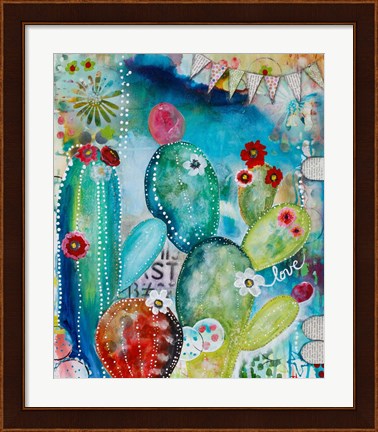 Framed Love Cacti Print