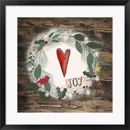 Framed Joy Heart Print