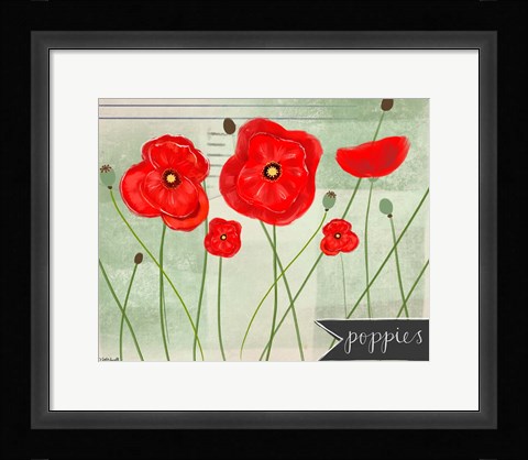 Framed Poppies Print