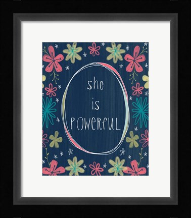 Framed She is Powerful Print